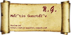 Mátis Gusztáv névjegykártya